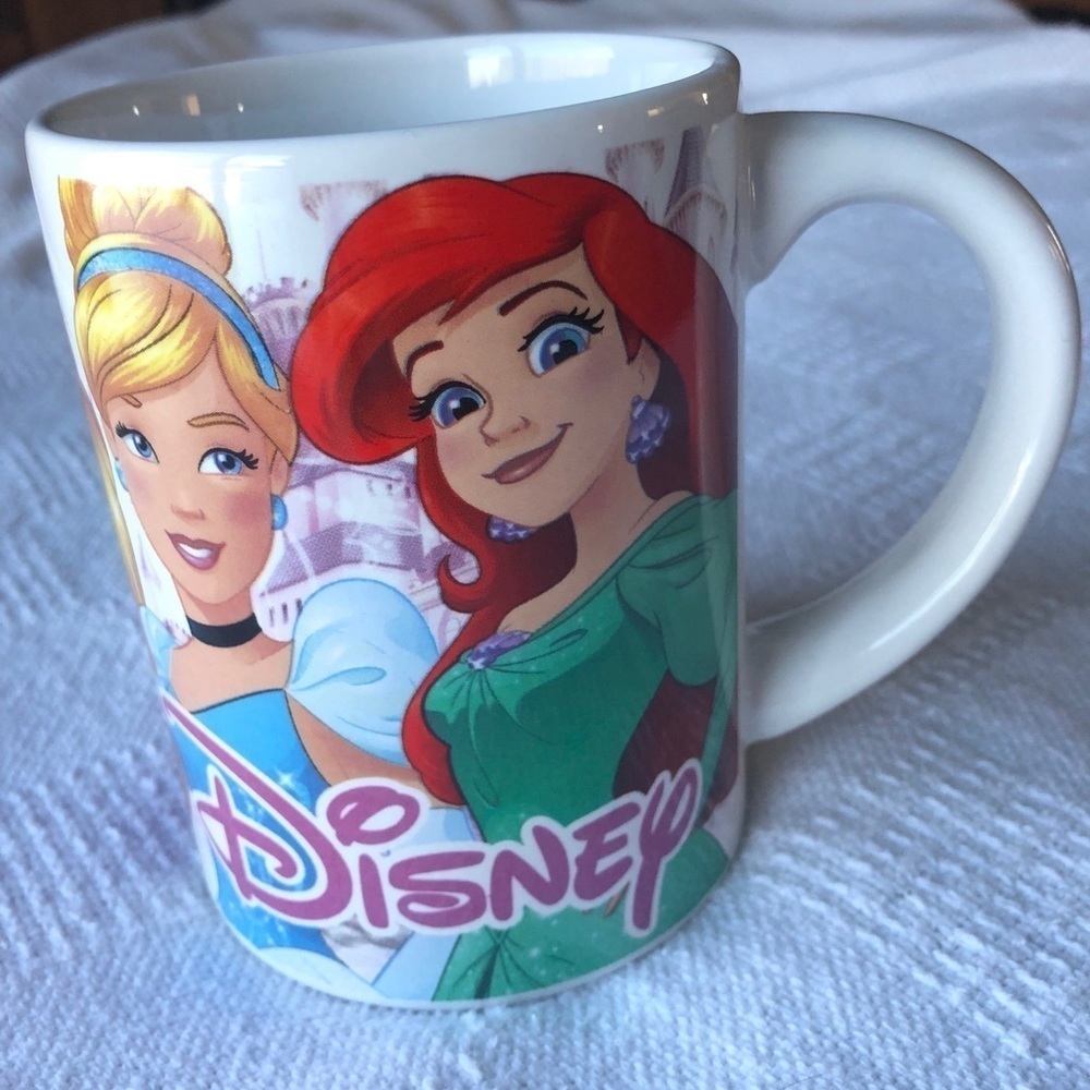 Disney Coffee Mug Jerry Leigh Princess Belle Ariel Large Oversized Cup Printed